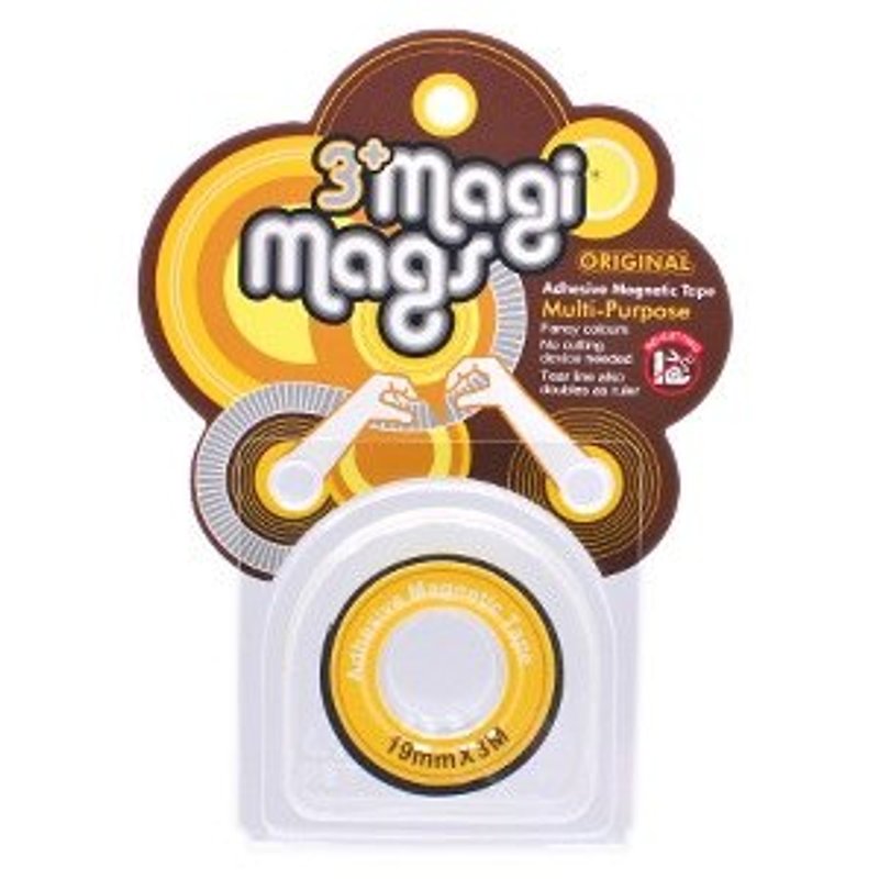 3+ MagiMags Magnetic Tape 　　　19mm x 3M Neon.Yellow - Other - Other Materials Yellow