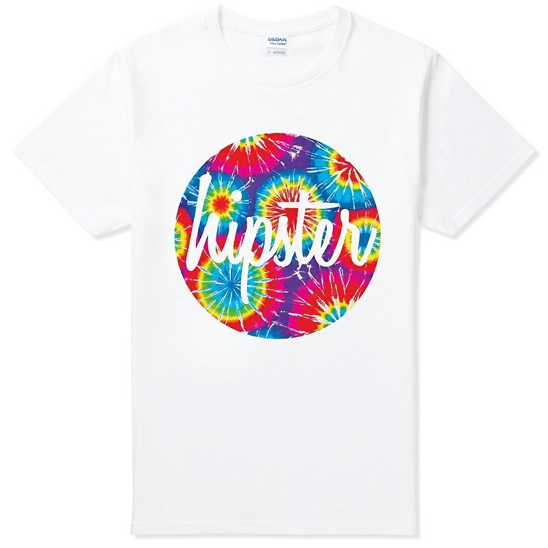 Circle Hipster-tie dye t shirt - Women's T-Shirts - Other Materials White