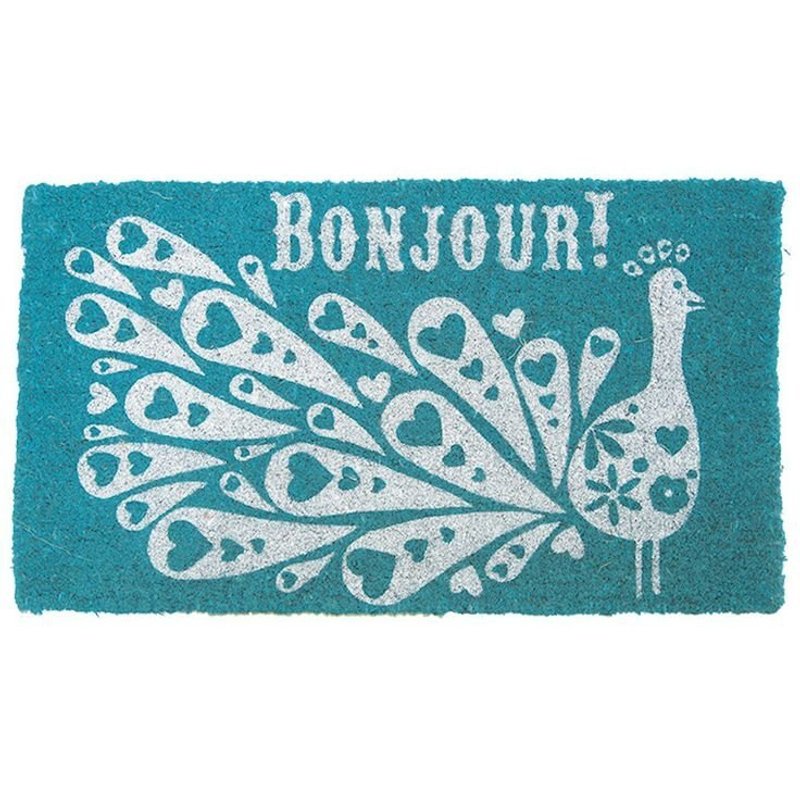 {Bonjour! 孔雀門口踏墊} - 其他 - 植物．花 紫色