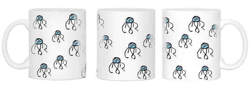 (Direct purchase of goods) "Jellyfish drift" mug (free inscription limited to computer blackbody) - Mugs - Pottery Multicolor