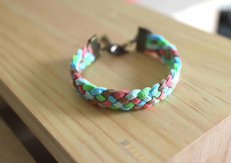 hand made bracelet-- korean synthetic leather【daylily】 - Bracelets - Genuine Leather 
