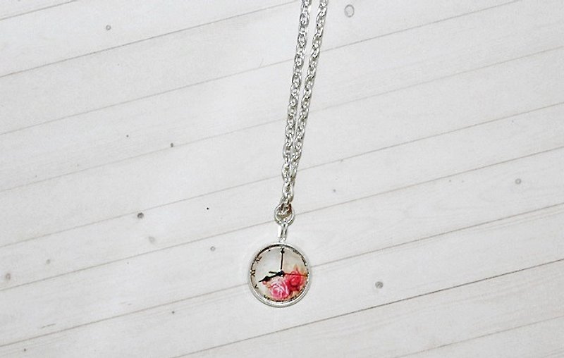 Time Gemstone Necklace <Rose Bell> => Limited X1 - Necklaces - Acrylic Pink