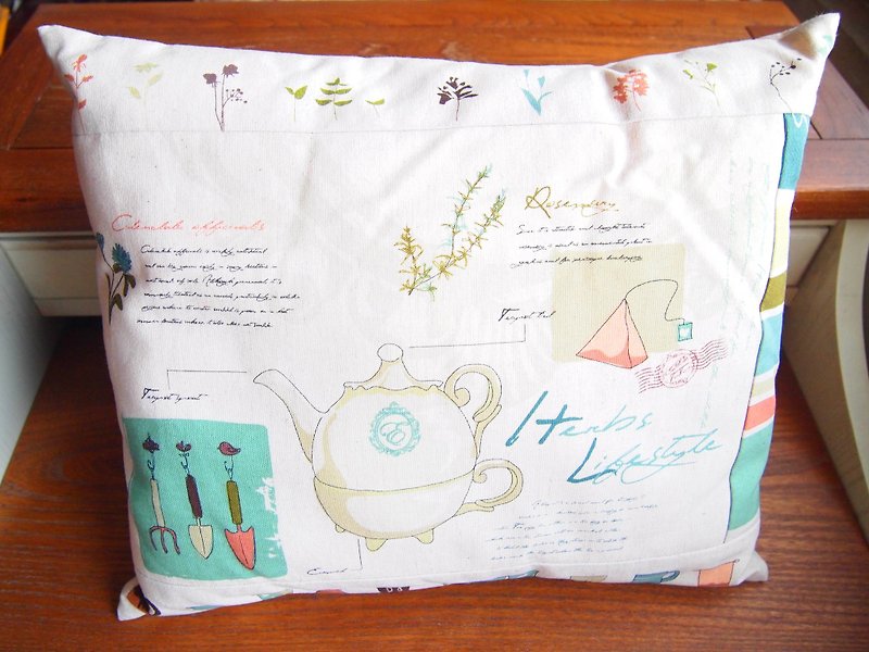 Tea Time Pillow Brown - Pillows & Cushions - Other Materials Green