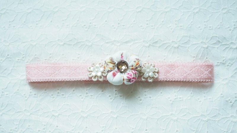 Chinese style Handmade Elastic baby Headband - Hair Accessories - Other Materials Pink