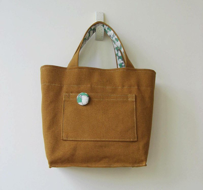 Little Sheep Walking Tote Bag (khaki) - Handbags & Totes - Other Materials 