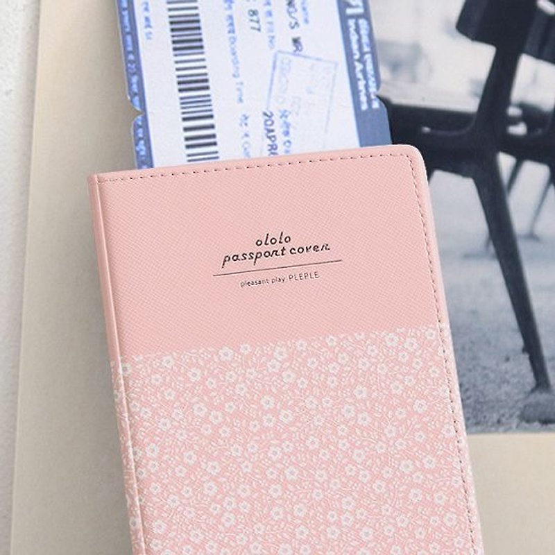 Dessin x PlePle-OLOLO micro spring breath Passport Case - pink cherry blossoms, PLE32891 - Passport Holders & Cases - Plastic Pink