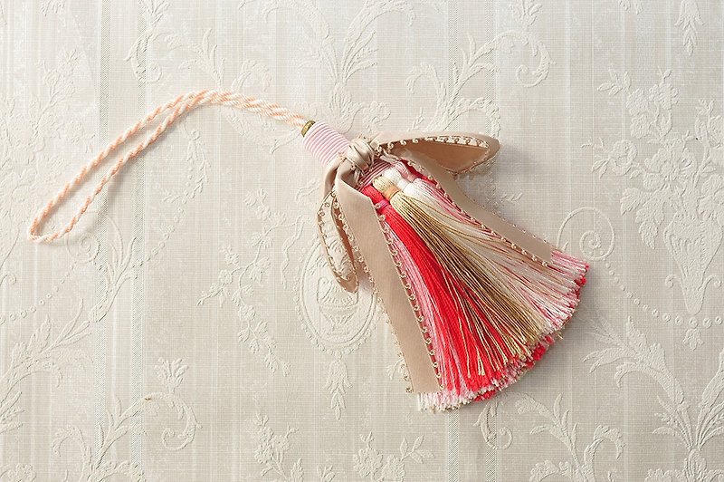 Key Tassel "pink bouquet" - Wall Décor - Other Materials Pink