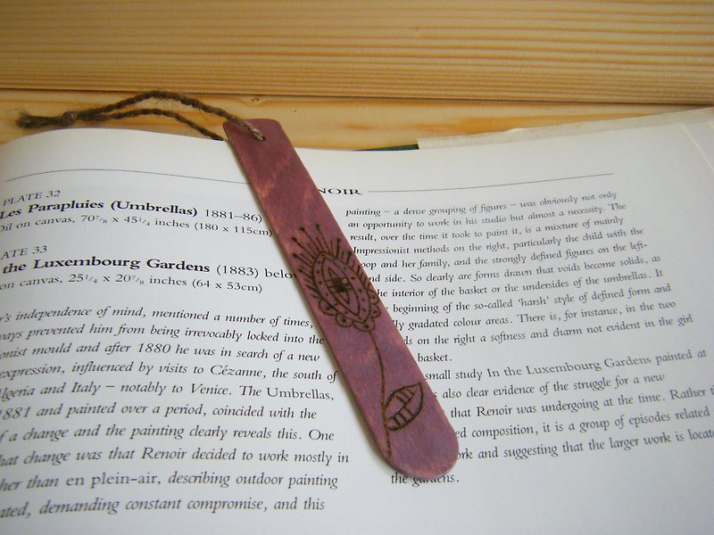 Word ink pause Bookmarks - Feathers - Bookmarks - Wood Purple