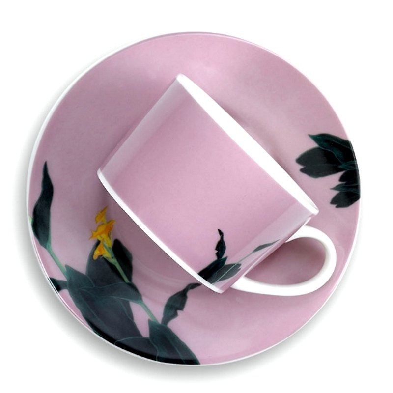 TAISO 絵画風コーヒーカップ 蓮華 - マグカップ - その他の素材 多色