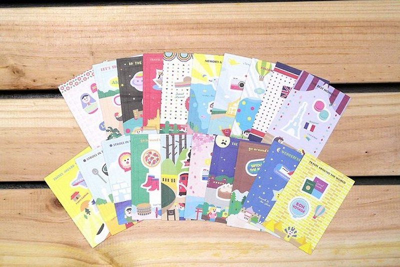 Dimengqi Polaroid Border Sticker Set-Travel - Stickers - Paper Multicolor