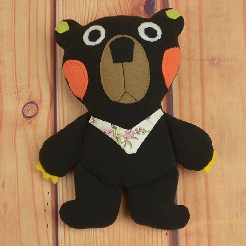V baby black bear is flat - ตุ๊กตา - วัสดุอื่นๆ สีดำ