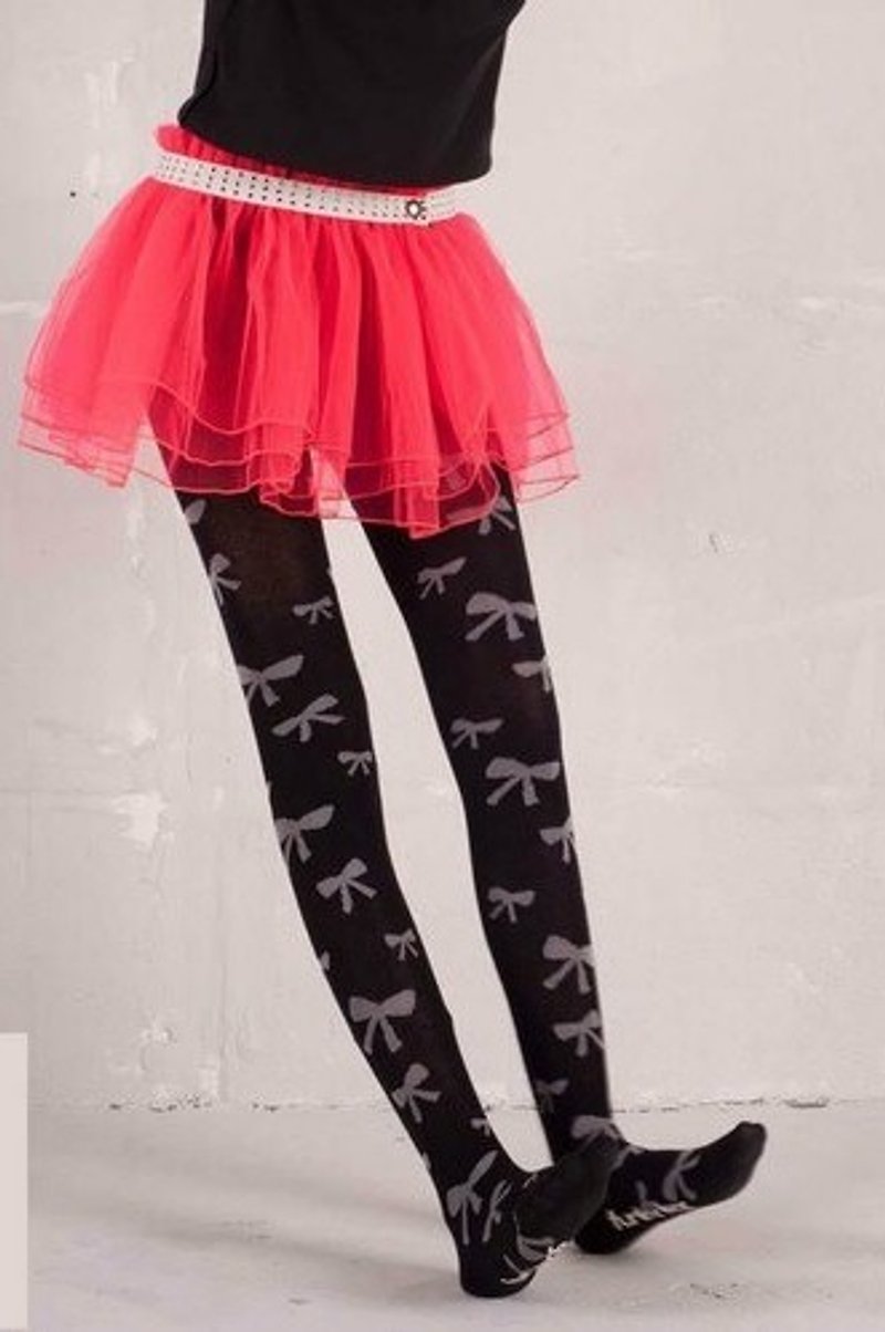 Black tights with bow - Other - Cotton & Hemp Black