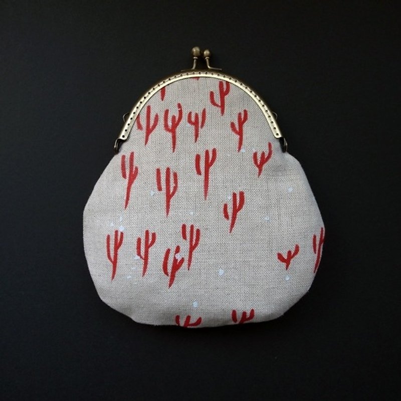 Moshimoshi | storage bag - ancient grass (red) - กระเป๋าเครื่องสำอาง - วัสดุอื่นๆ 