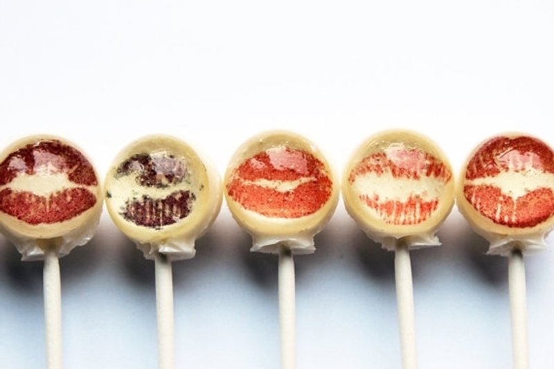 Vintage Confections lipstick kiss Lollipop 唇印棒棒糖 - 零食/點心 - 新鮮食材 多色
