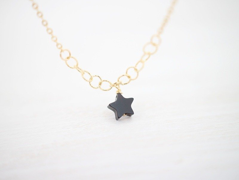 ☆夜空星星 / 泡泡感項鍊 / 天然石 - 項鍊 - 其他金屬 白色