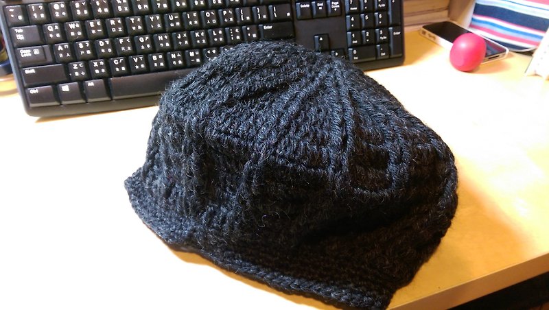 ベレー帽シリーズは先にご連絡ください、ラインディーラーのため色は在庫切れです - 帽子 - その他の素材 ブラック