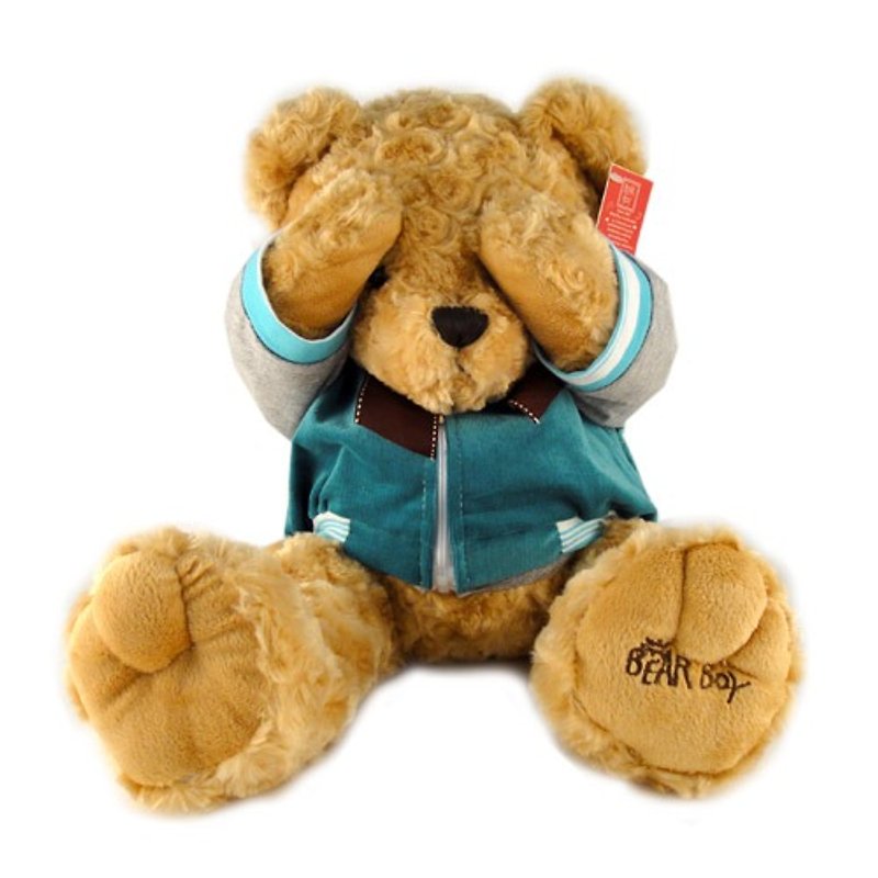 【BEAR BOY】45cm運動風害羞熊-男生 - 玩偶/公仔 - 其他材質 藍色