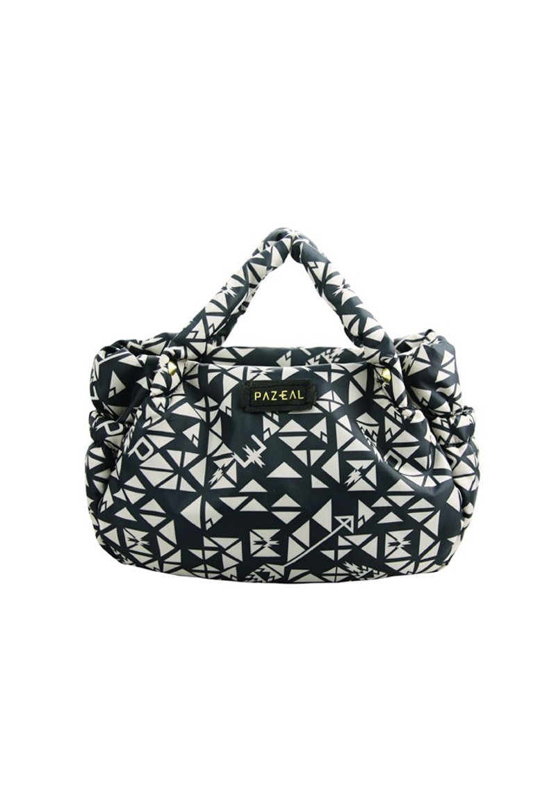 PAZEAL Puffy Handbag – mini 時尚休閒手提肩背小包 (藍絲絨) - 手提包/手提袋 - 其他材質 藍色