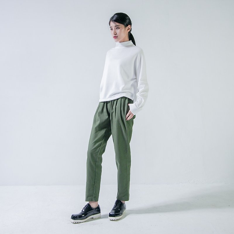 SU: MI said Classic Peg-top green vintage suspenders _5AF307_ - Overalls & Jumpsuits - Cotton & Hemp Green