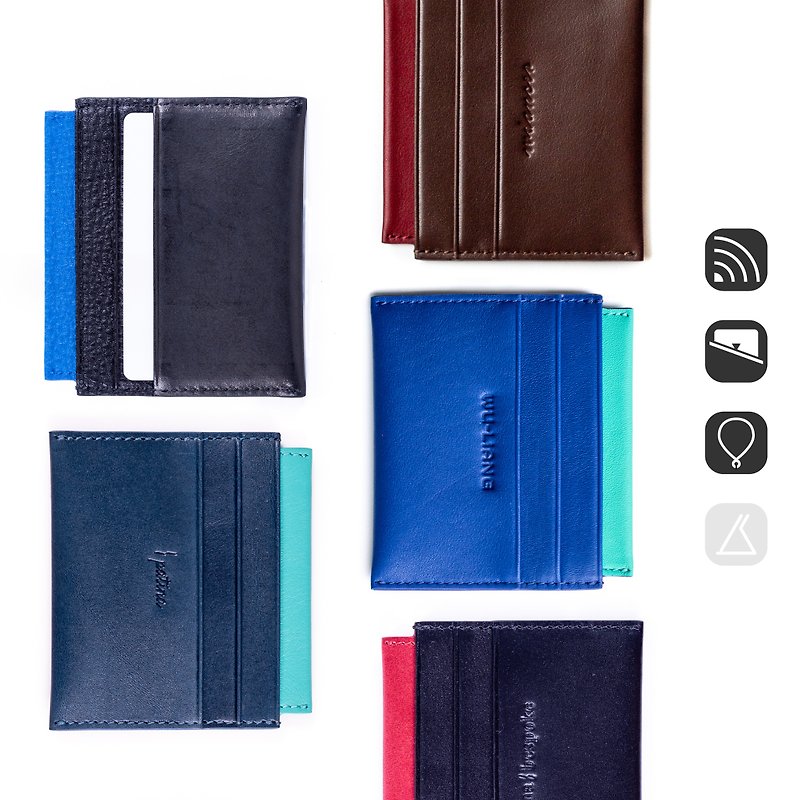 Twins leather 6-slot card holder business card holder card holder - Card Holders & Cases - Genuine Leather Multicolor