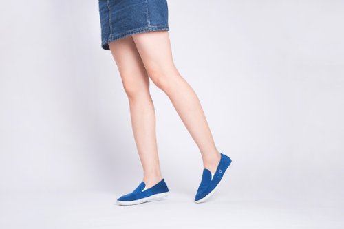 FYE專賣店-法樂齊 【出清特價】寶特瓶製休閒鞋 FYF樂福懶人鞋 寶藍色 女生款
