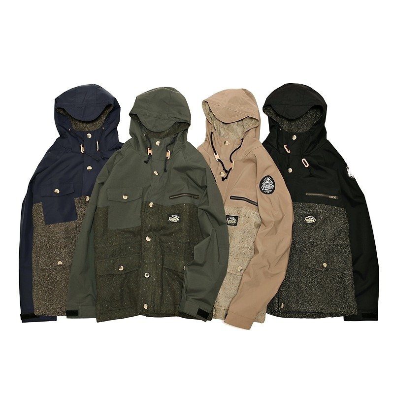 Filter017 B.S.F Mountain Parka 毛料拼接登山外套 - 男夾克/外套 - 其他材質 多色