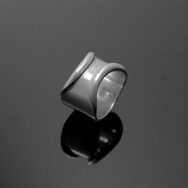 Lover Series / Simple Curly Ring (Male) / 925 Silver - Couples' Rings - Other Metals Silver