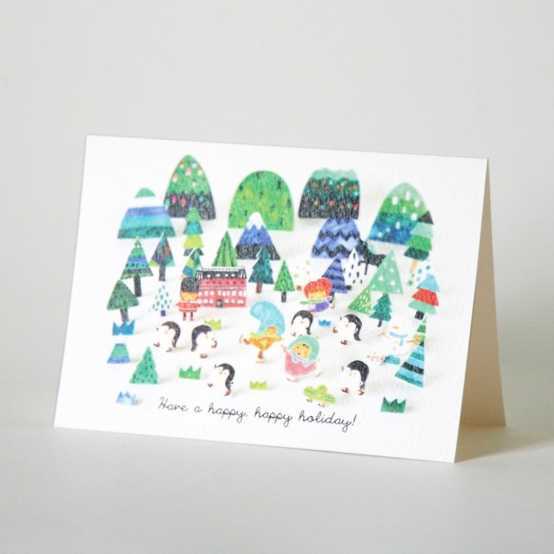 Skating Christmas Skate Christmas Card - Cards & Postcards - Paper Multicolor