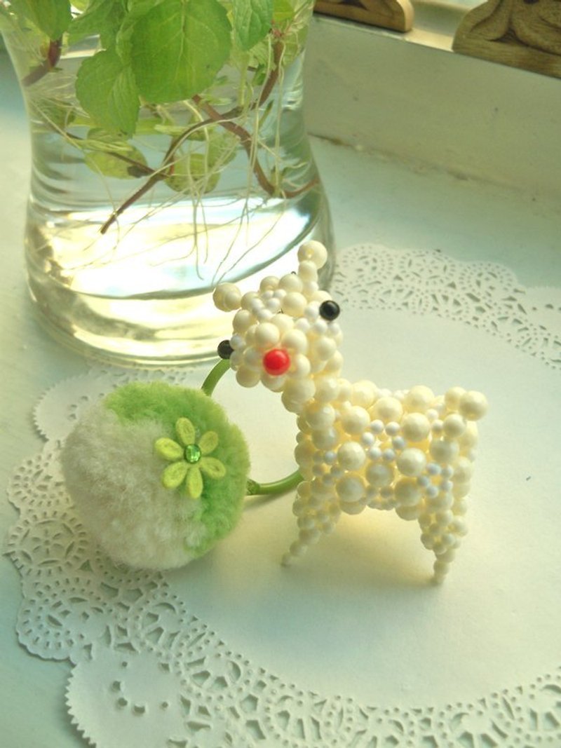Cream mud horse - Charms - Other Materials Multicolor