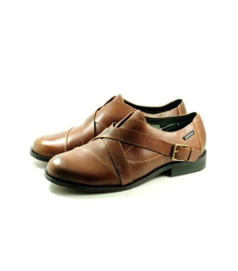 [G-28] Dogyballロック部門のスタッフは、ムンクの靴に茶色の靴カジュアル両用に動作します - スリッポン メンズ - 革 ブラウン