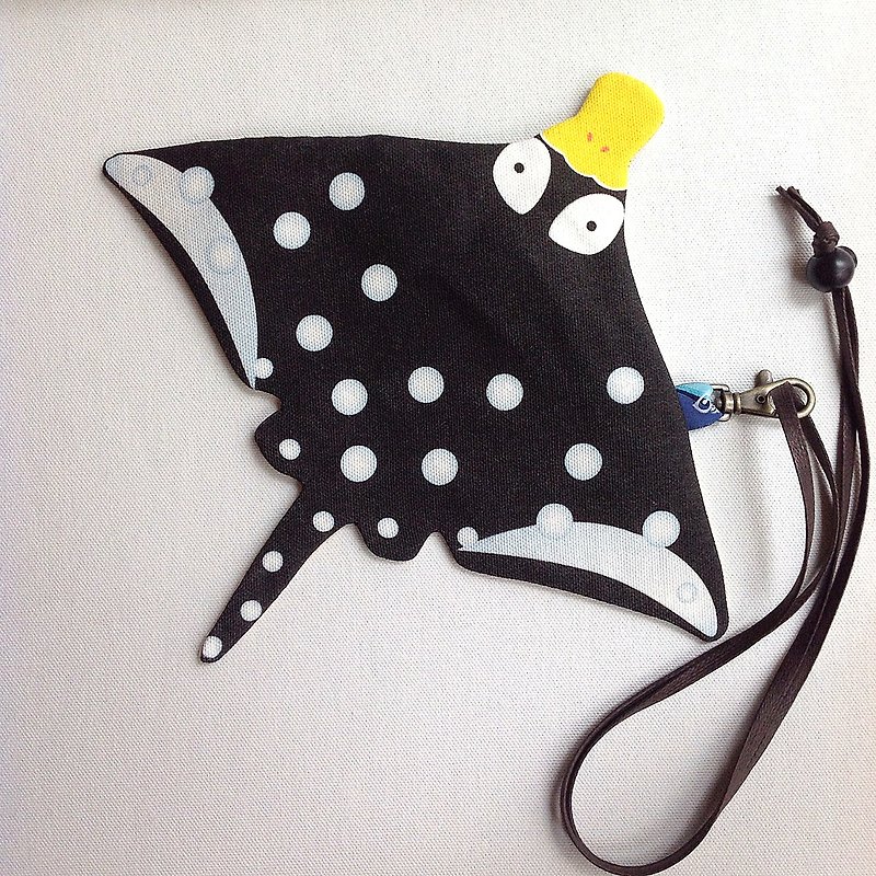 Design No.SER140 - Spotted Eagle Ray Purses - Coin Purses - Other Materials Black