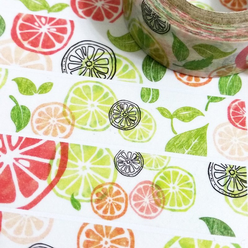 Masking Tape Grapefruit Green Tea - Washi Tape - Paper 
