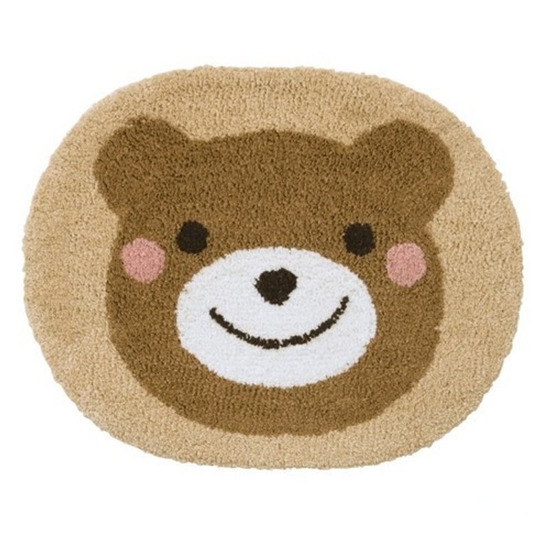 Zoo 療癒系可愛小棕熊地墊 - 擺飾/家飾品 - 棉．麻 咖啡色