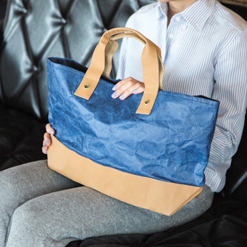 กระดาษ กระเป๋าถือ - Japanese design new materials ● FLY BAG- blue tote bag _