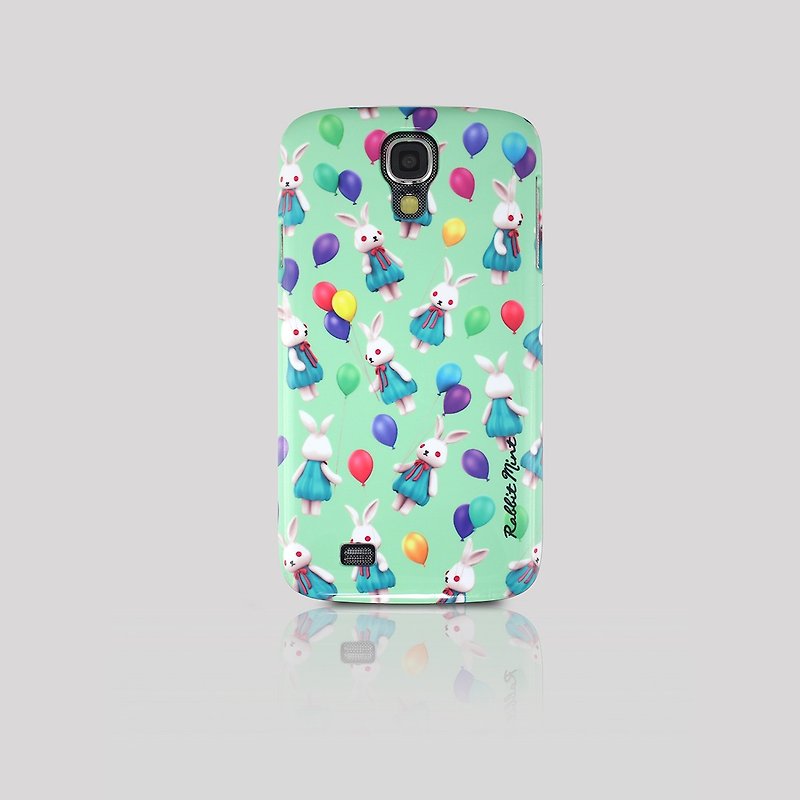 (Rabbit Mint) Mint Rabbit Phone Case - Bu Mali balloons Series Merry Boo - Samsung S4 (M0010) - Phone Cases - Plastic Green