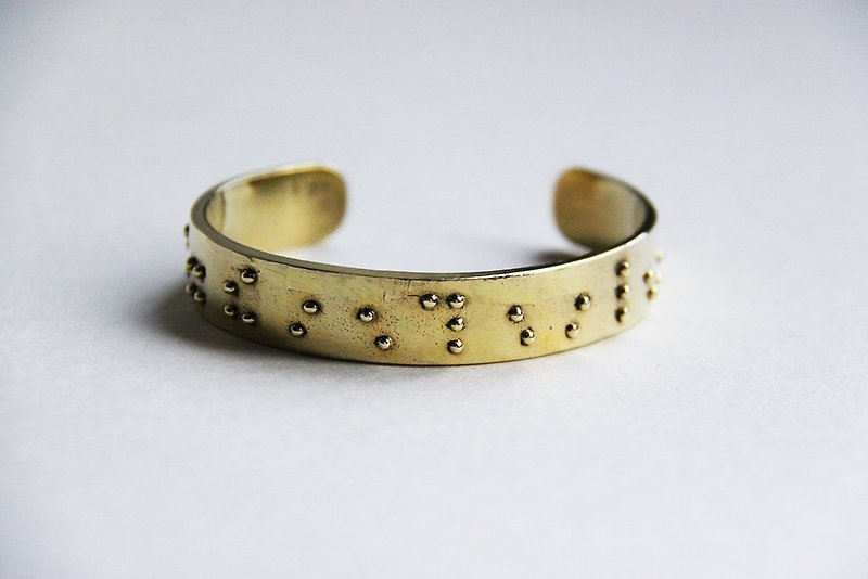 Braille Bracelet - Believe in God Written - Unique Design Cuff Bracelets - Bracelets - Other Metals Gold