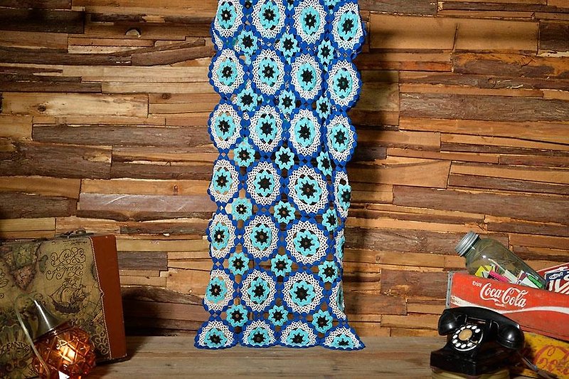 ポップスタイル手織り絨毯 - 毛布・かけ布団 - その他の素材 ブルー