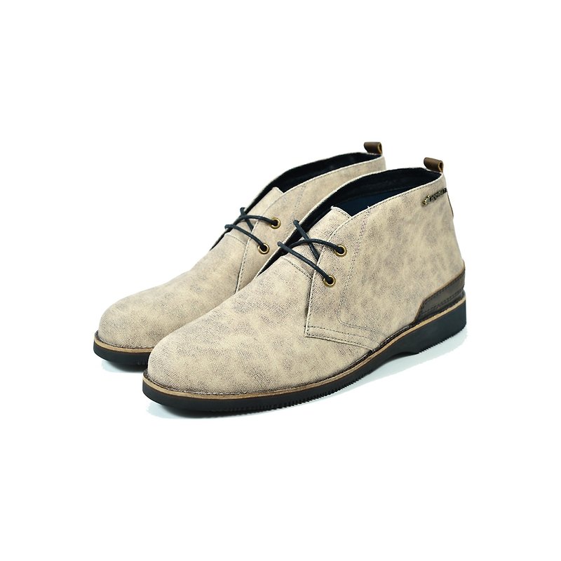 The Simple Life] [Dogyball desert boots leather two-tone washed canvas collage design MIT mesh insole single color print products の Deals Free 999 clearing operation - รองเท้าลำลองผู้ชาย - วัสดุอื่นๆ สีกากี