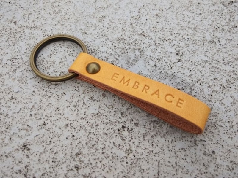 [Customized gift] Handmade leather key ring/multicolor-free brand name - ที่ห้อยกุญแจ - หนังแท้ หลากหลายสี