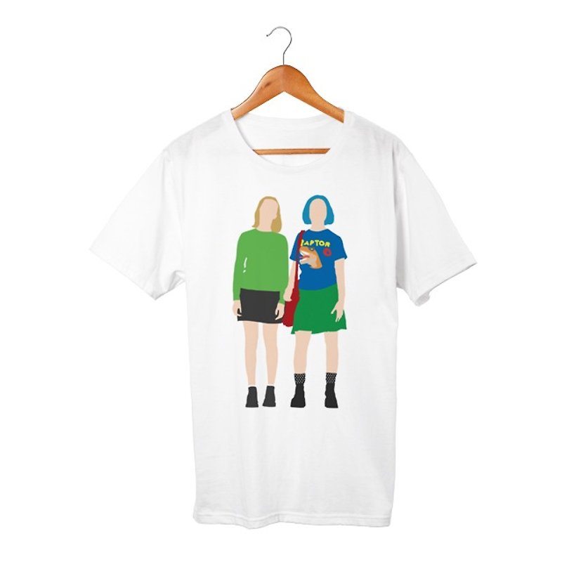 Enid & Rebecca #2 T-shirt - เสื้อยืดผู้หญิง - ผ้าฝ้าย/ผ้าลินิน ขาว
