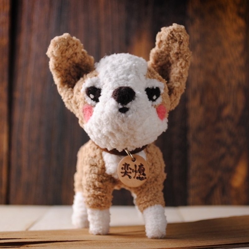 10 ~ 12cm pet avatar (feiwa Fei baby hand made short hair Chihuahua pet doll - Other - Other Materials Brown