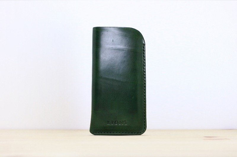 【LION's】手工皮革 皮件-- 蘋果 Apple iPhone 6 圓弧儉約手機套 - 手機殼/手機套 - 真皮 綠色