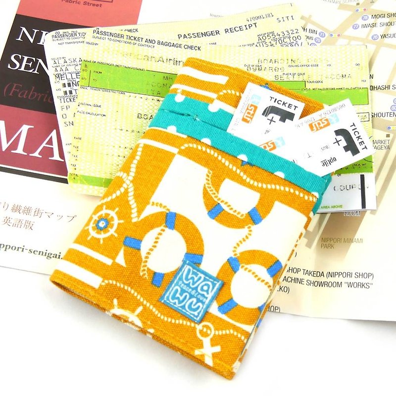 WaWu 護照套 (黃色潛艇)/旅行證件小包/隨身筆記布書套 - 護照套 - 其他材質 黃色