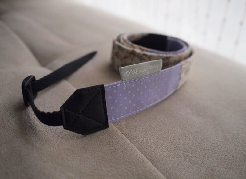 hairmo. Pink Floral Stitching Double Back Camera Strap-Lilac Dot+ - Cameras - Other Materials Purple
