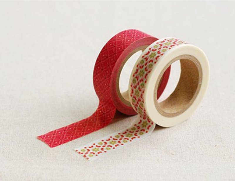 Dailylike and paper tape (2 into) 30-Scarlet, E2D98676 - มาสกิ้งเทป - กระดาษ สีแดง