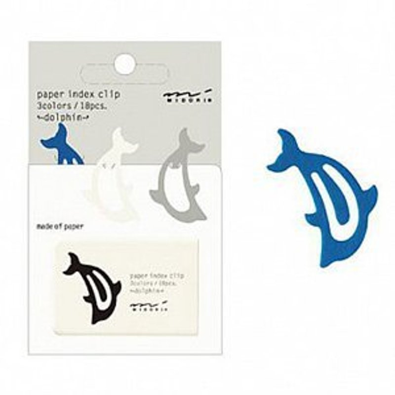 MIDORI Index Clip動物索引夾-小海豚 - 其他 - 紙 