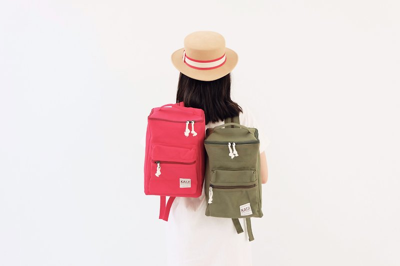 KATJI BUCKET BAG:Green (x'mas) - Backpacks - Other Materials Green