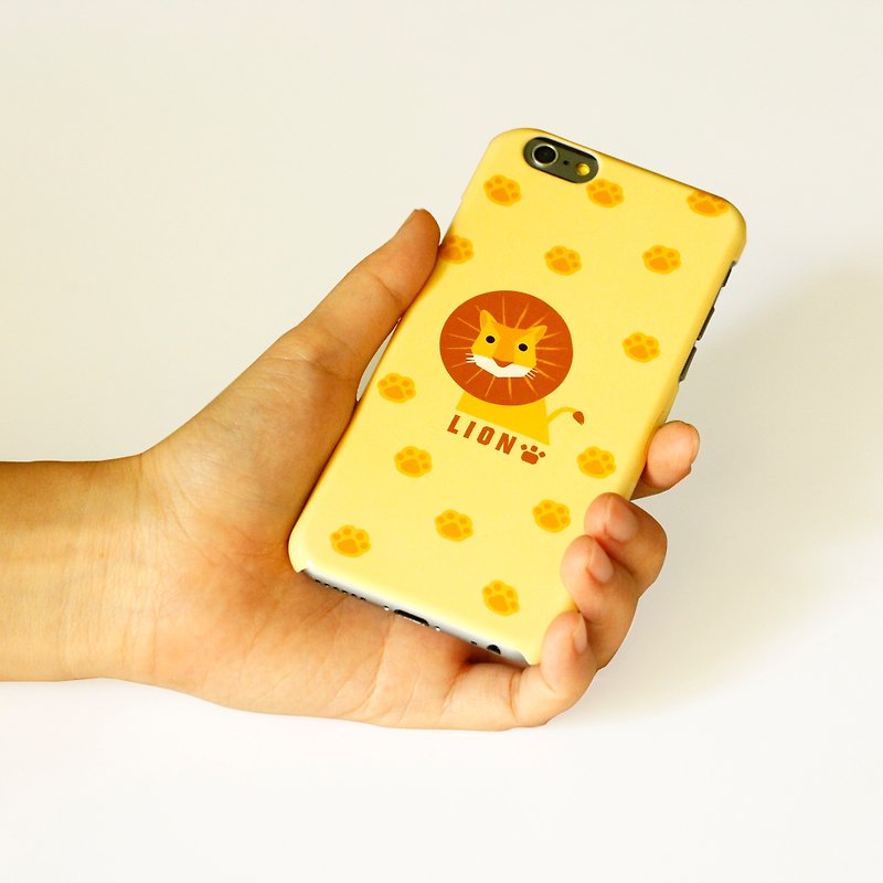 [Buy one get one free] Kalo Calo Creative iPhone 6/6S Case-Jumping Footprint Lion - เคส/ซองมือถือ - พลาสติก สีส้ม