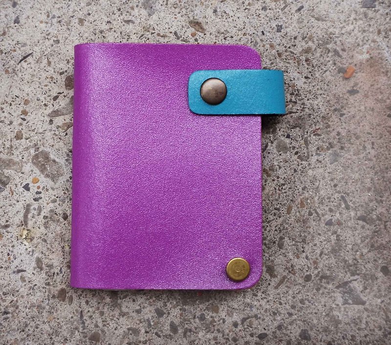 Sienna真皮撲克牌卡片夾 - 證件套/卡套 - 真皮 紫色
