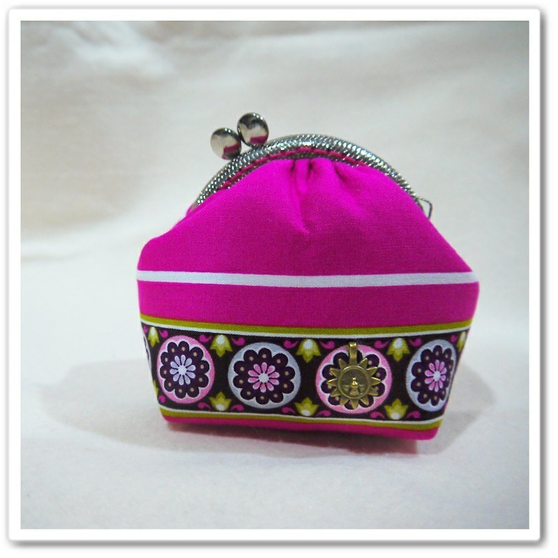 Change mouth gold package + saturated pink ribbon + - Coin Purses - Other Materials Multicolor